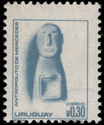 Uruguay 1976 30c Indian Statue unmounted mint.