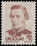 Uruguay 1976 10p brown Artigas unmounted mint.