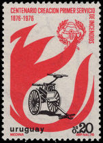 Uruguay 1976 Fire Service unmounted mint.