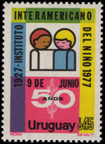 Uruguay 1977 Childrens Institute unmounted mint.