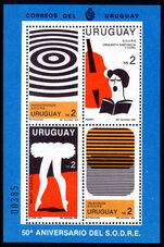 Uruguay 1980 50th Anniversary of Servicio Oficial de Radio Electrica souvenir sheet unmounted mint.