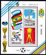 Uruguay 1980 Gold Cup Football Championship souvenir sheet unmounted mint.