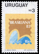 Uruguay 1983 Brasiliana 83 International Stamp Exhibition unmounted mint.