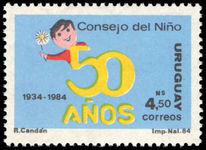 Uruguay 1984 Childrens Council unmounted mint.