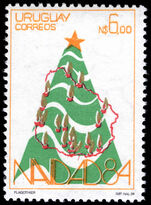 Uruguay 1984 Christmas unmounted mint.