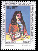 Uruguay 1985 300th Birth Anniversary (1983) of Don Bruno Mauricio de Zabala unmounted mint.