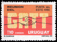 Uruguay 1986 General Agreement on Tariffs and Trade Assembly unmounted mint.
