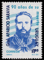 Uruguay 1994 Aparicio Saravia unmounted mint.