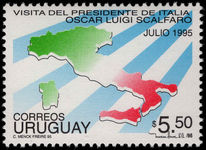 Uruguay 1995 Pres. Scalfaro of Italy unmounted mint.