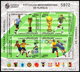 Uruguay 1996 World Cup Football souvenir sheet unmounted mint.