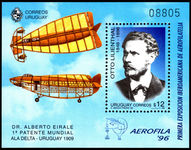 Uruguay 1996 Otto Lilienthal souvenir sheet unmounted mint.