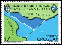 Uruguay 1999 25th Anniversary of Treaty of the River Plate unmounted mint.