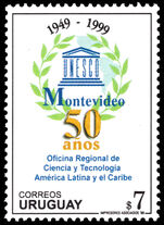 Uruguay 1999 50th Anniversary of Regional Office of Science and Technology unmounted mint.