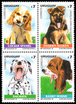 Uruguay 1999 Dogs unmounted mint.