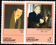 Uruguay 1999 Personalities unmounted mint.