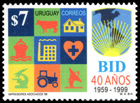 Uruguay 1999 40th Anniversary of Inter-American Development Bank unmounted mint.