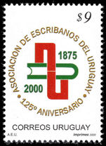 Uruguay 2000 Uruguayan Notaries unmounted mint.