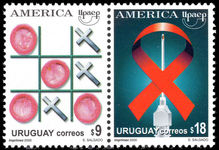 Uruguay 2000 AIDS Awareness unmounted mint.