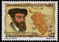 Uruguay 2000 Charles V Holy Roman Emperor unmounted mint.