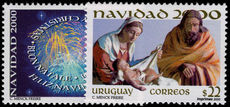 Uruguay 2000 Christmas unmounted mint.