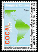 Uruguay 2001 COCAL unmounted mint.