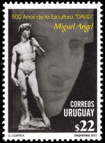 Uruguay 2001 Michelangelos David unmounted mint.