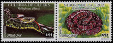 Uruguay 2001 Snakes unmounted mint.