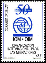 Uruguay 2001 International Organization for Migration unmounted mint.