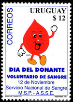 Uruguay 2001 Blood Donation Day unmounted mint.