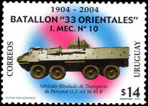 Uruguay 2004 Battalion Orientales unmounted mint.