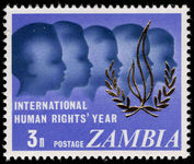 Zambia 1968 Human Rights unmounted mint.