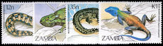 Zambia 1984 Reptiles unmounted mint.