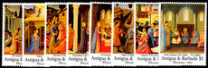 Antigua 1991 Christmas. Religious Paintings unmounted mint.