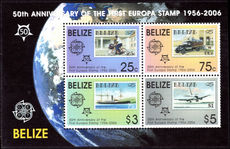 Belize 2006 Europa Stamp Design souvenier sheet unmounted mint.