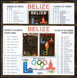 Belize 1981 History of the Olympics Gold Printing souvenier sheet unmounted mint.