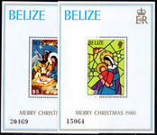 Belize 1980 Christmas souvenier sheet unmounted mint.