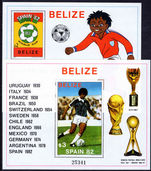Belize 1981 World Cup Football souvenier sheet unmounted mint.