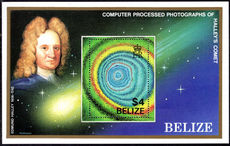 Belize 1986 Halleys Comet souvenier sheet unmounted mint.