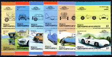 Bequia 1986 Cars 5th series unmounted mint.