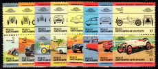 Bequia 1984 Cars 2nd series unmounted mint.