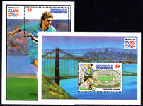 Dominica 1994 World Cup Football souvenir sheet set unmounted mint.