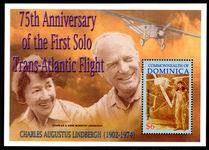 Dominica 2002 Sprit of St Louis souvenir sheet unmounted mint.