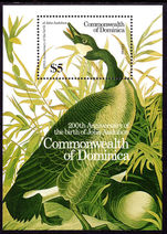 Dominica 1986 Audubon souvenir sheet unmounted mint.