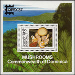 Dominica 1987 Fungi souvenir sheet unmounted mint.