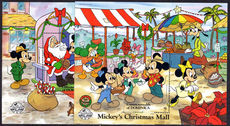 Dominica 1988 Mickeys Christmas Mail souvenir sheet set unmounted mint.