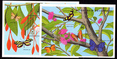 Dominica 1989 Butterflies souvenir sheet set unmounted mint.