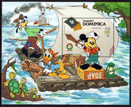Dominica 1985 Mark Twain Disney souvenir sheet unmounted mint.