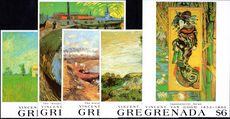 Grenada 1991 Death Centenary (1990) of Vincent van Gogh souvenir sheet set unmounted mint.
