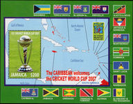 Jamaica 2007 Cricket World Cup souvenir sheet unmounted mint.