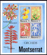Montserrat 1985 Orchids souvenir sheet unmounted mint.